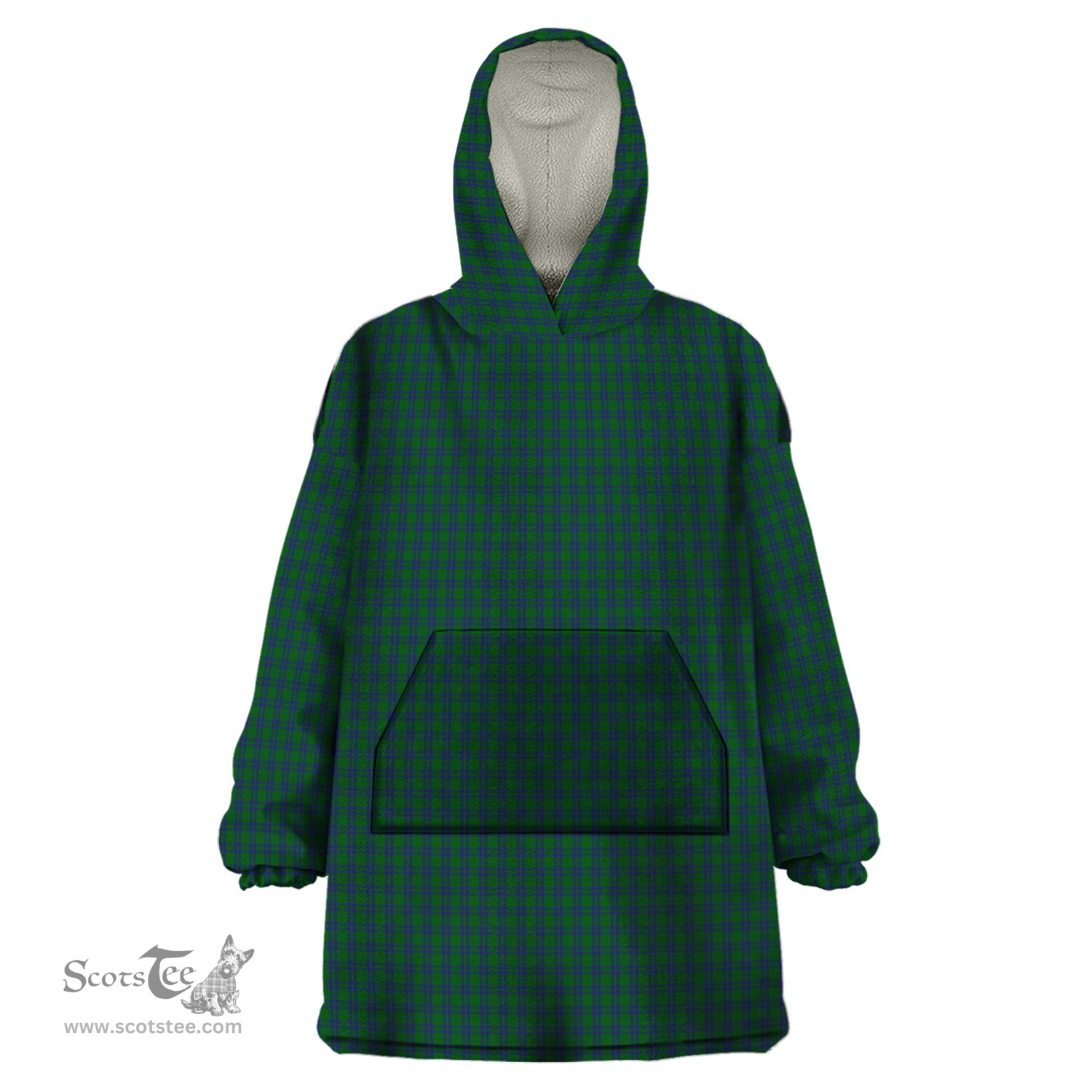 Scottish Montgomery Clan Tartan Snuggie Hoodie Plaid Wearable Blanket Hoodie