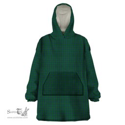 Scottish Montgomery Clan Tartan Snuggie Hoodie Plaid Wearable Blanket Hoodie
