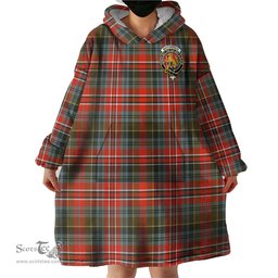 Scottish MacPherson Weathered Clan Family Crest Tartan Snuggie Hoodie Plaid Wearable Blanket Hoodie
