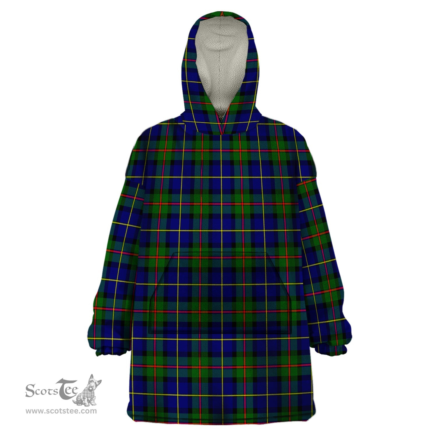 Scottish MacLeod of Harris Modern Clan Tartan Snuggie Hoodie Plaid Wearable Blanket Hoodie