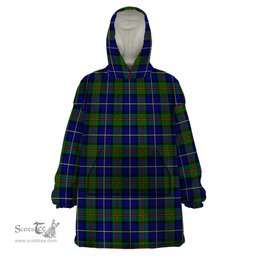 Scottish MacLeod of Harris Modern Clan Tartan Snuggie Hoodie Plaid Wearable Blanket Hoodie