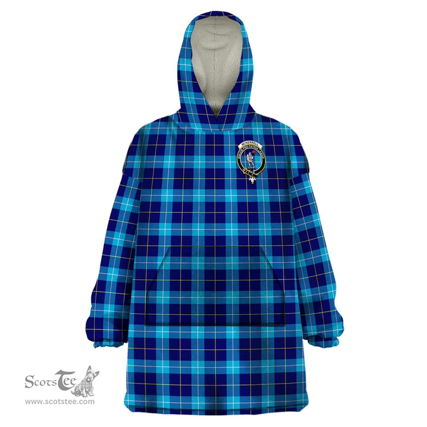 Scottish McKerrell Clan Family Crest Tartan Snuggie Hoodie Plaid Wearable Blanket Hoodie