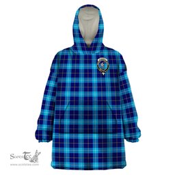 Scottish McKerrell Clan Family Crest Tartan Snuggie Hoodie Plaid Wearable Blanket Hoodie