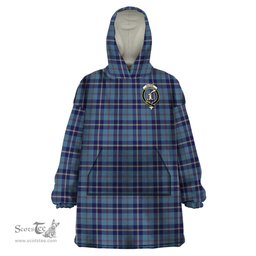 Scottish MacRaes of America Clan Family Crest Tartan Snuggie Hoodie Plaid Wearable Blanket Hoodie