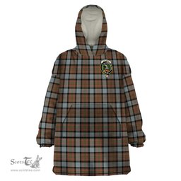 Scottish MacLaren Weathered Clan Family Crest Tartan Snuggie Hoodie Plaid Wearable Blanket Hoodie