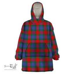 Scottish Mar Clan Tartan Snuggie Hoodie Plaid Wearable Blanket Hoodie