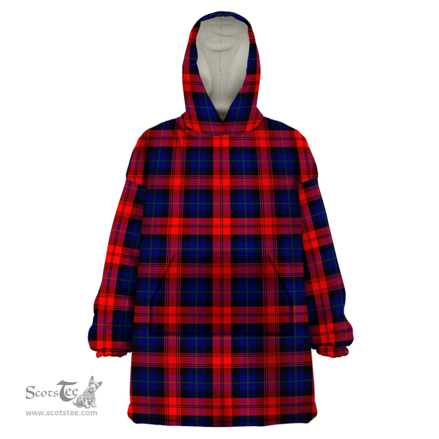 Scottish Mclaughlin Clan Tartan Snuggie Hoodie Plaid Wearable Blanket Hoodie