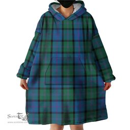 Scottish MacThomas Clan Tartan Snuggie Hoodie Plaid Wearable Blanket Hoodie