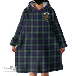 Scottish MacKenzie Hunting Green Clan Family Crest Tartan Snuggie Hoodie Plaid Wearable Blanket Hoodie