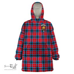 Scottish MacTavish Modern Clan Family Crest Tartan Snuggie Hoodie Plaid Wearable Blanket Hoodie