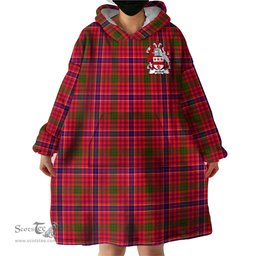 Scottish MacRow Clan Family Crest Tartan Snuggie Hoodie Plaid Wearable Blanket Hoodie