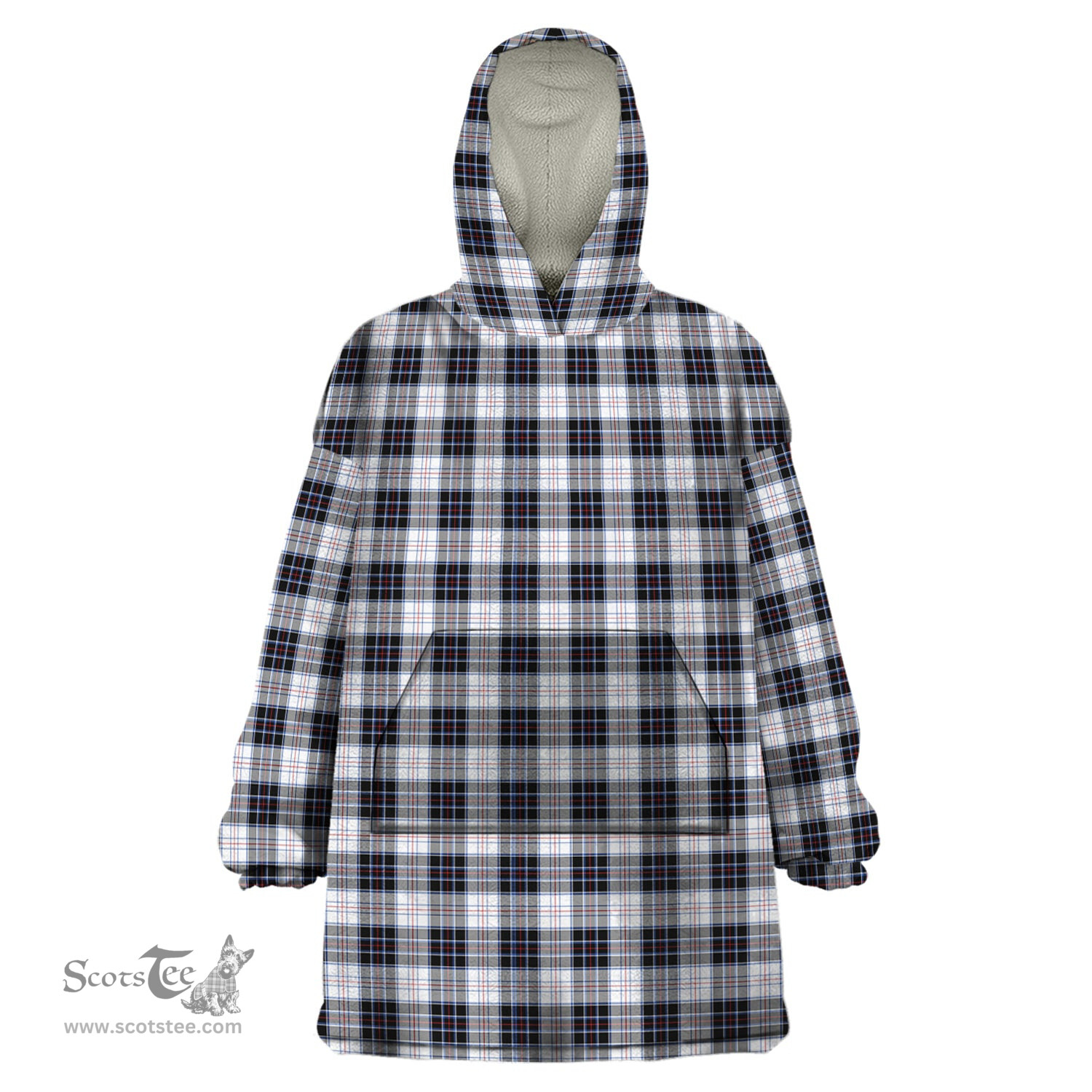 Scottish MacRae Dress Modern Clan Tartan Snuggie Hoodie Plaid Wearable Blanket Hoodie