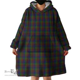 Scottish Mann Clan Tartan Snuggie Hoodie Plaid Wearable Blanket Hoodie