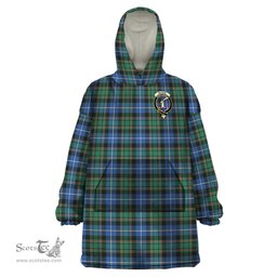 Scottish MacRae Hunting Ancient Clan Family Crest Tartan Snuggie Hoodie Plaid Wearable Blanket Hoodie