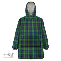 Scottish MacOrrell Clan Tartan Snuggie Hoodie Plaid Wearable Blanket Hoodie