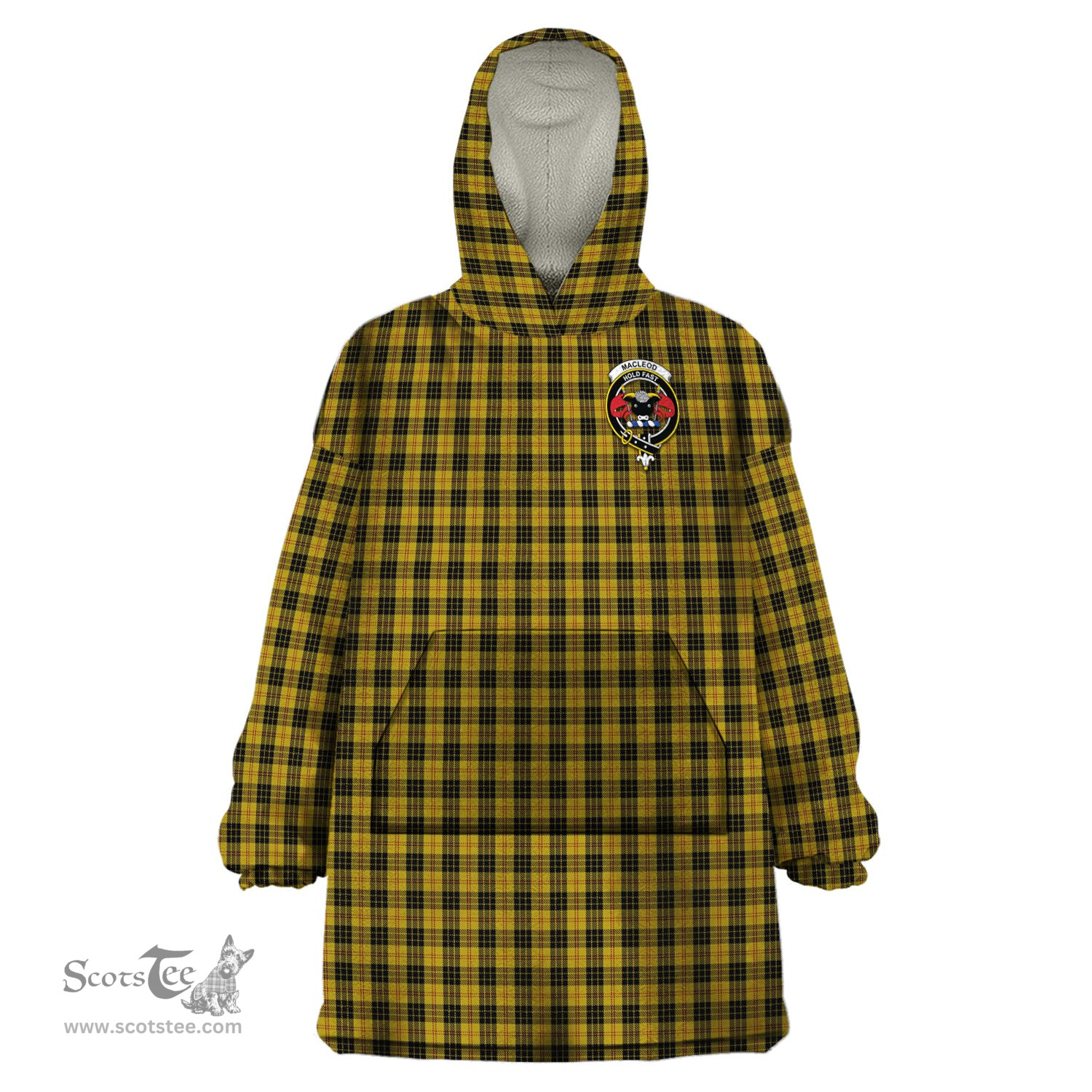 Scottish MacLeod Clan Family Crest Tartan Snuggie Hoodie Plaid Wearable Blanket Hoodie