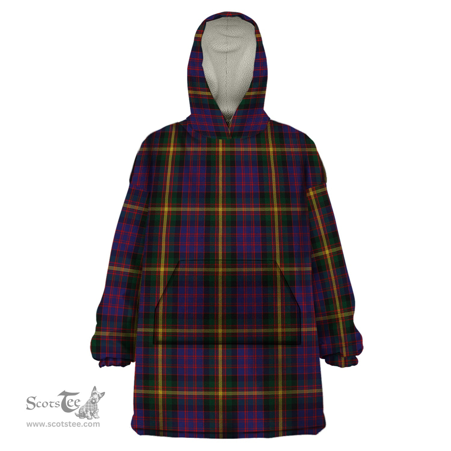 Scottish MacSporran Clan Tartan Snuggie Hoodie Plaid Wearable Blanket Hoodie