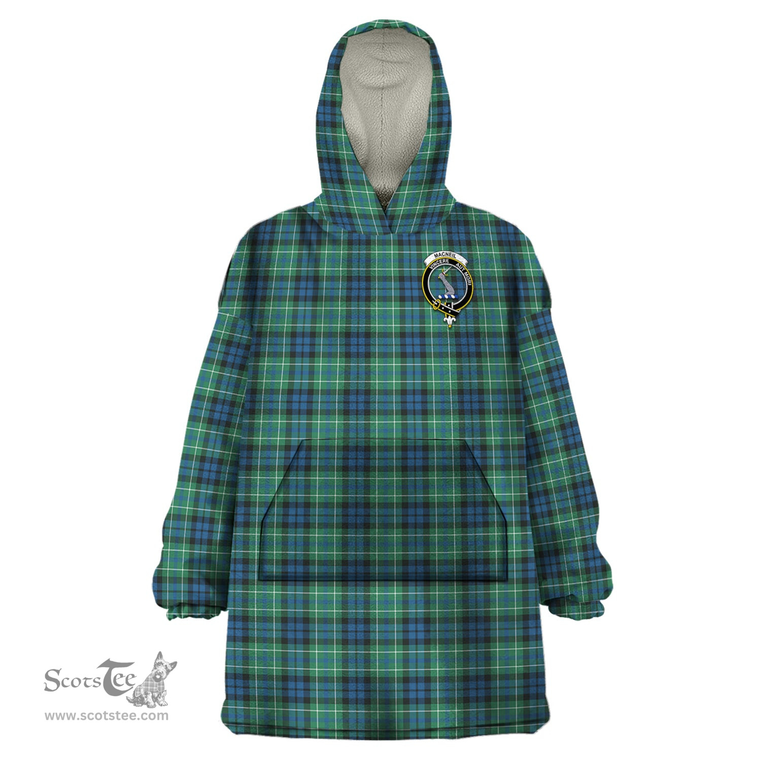 Scottish MacNeil of Colonsay Ancient Clan Family Crest Tartan Snuggie Hoodie Plaid Wearable Blanket Hoodie