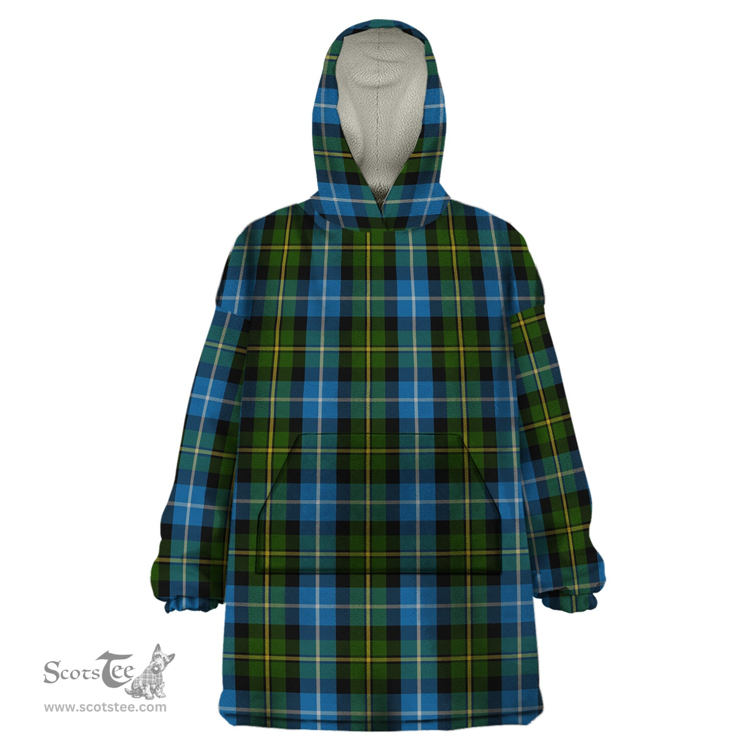 Scottish MacNeil of Barra Clan Tartan Snuggie Hoodie Plaid Wearable Blanket Hoodie