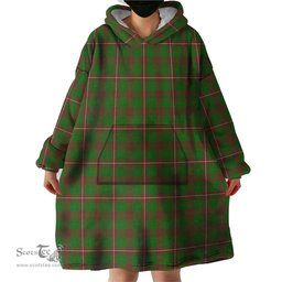 Scottish MacKinnon Hunting Modern Clan Tartan Snuggie Hoodie Plaid Wearable Blanket Hoodie