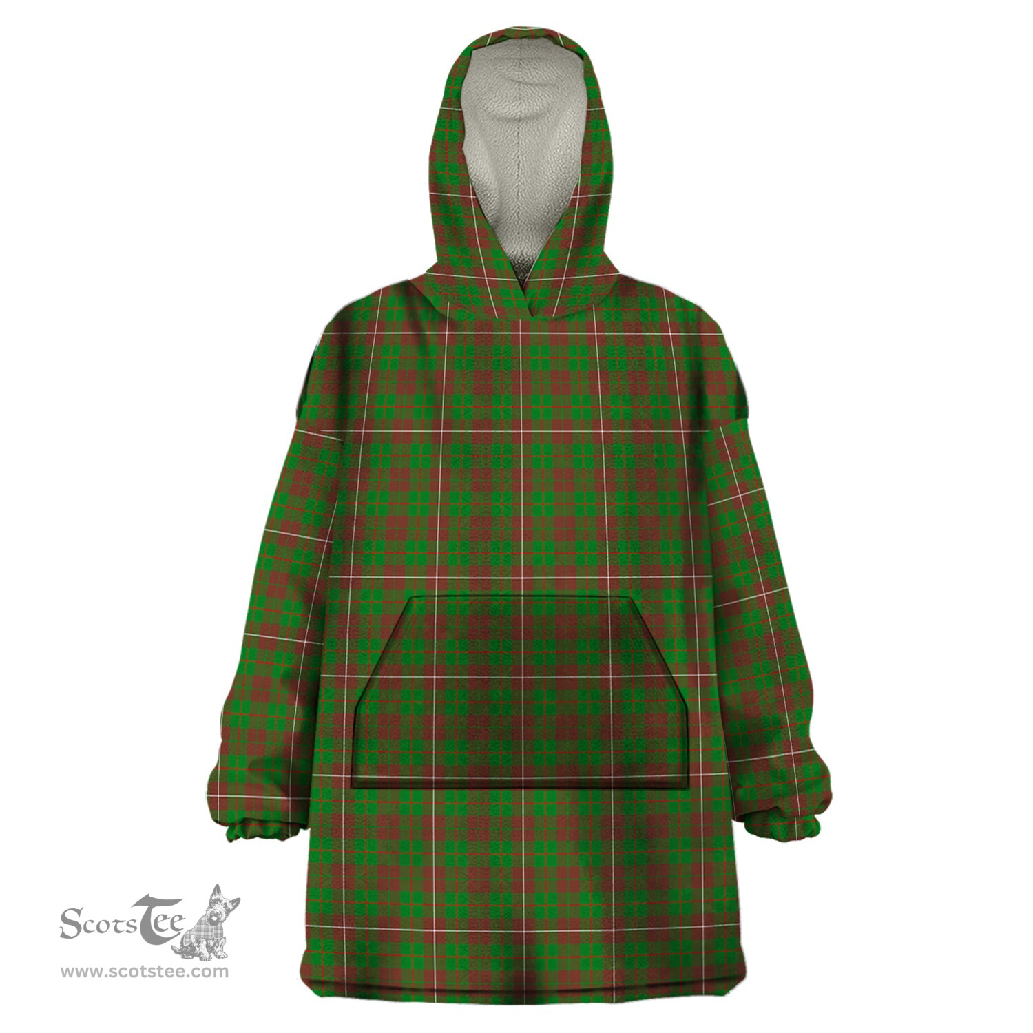 Scottish MacKinnon Hunting Modern Clan Tartan Snuggie Hoodie Plaid Wearable Blanket Hoodie