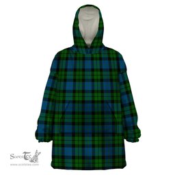Scottish MacKie Clan Tartan Snuggie Hoodie Plaid Wearable Blanket Hoodie