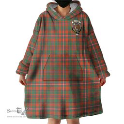 Scottish MacKinnon Ancient Clan Family Crest Tartan Snuggie Hoodie Plaid Wearable Blanket Hoodie