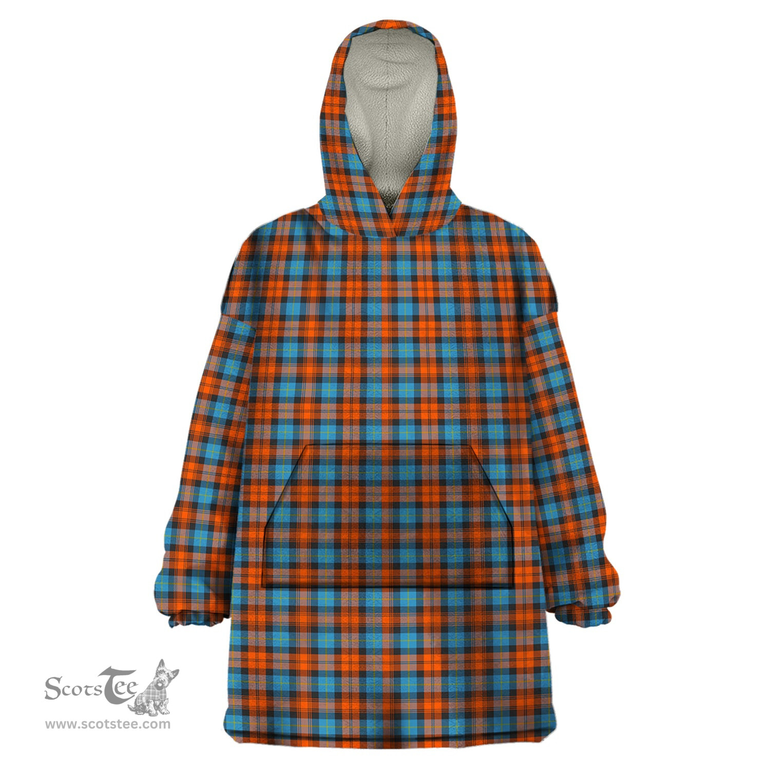 Scottish MacLachlan Ancient Clan Tartan Snuggie Hoodie Plaid Wearable Blanket Hoodie