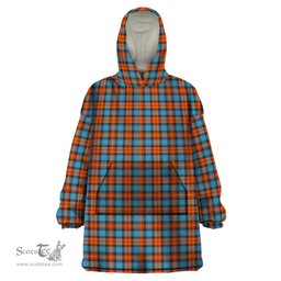Scottish MacLachlan Ancient Clan Tartan Snuggie Hoodie Plaid Wearable Blanket Hoodie