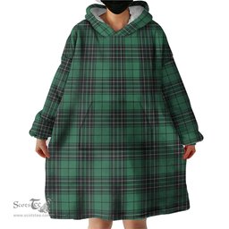 Scottish MacLean Hunting Ancient Clan Tartan Snuggie Hoodie Plaid Wearable Blanket Hoodie