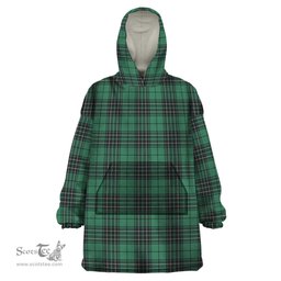 Scottish MacLean Hunting Ancient Clan Tartan Snuggie Hoodie Plaid Wearable Blanket Hoodie