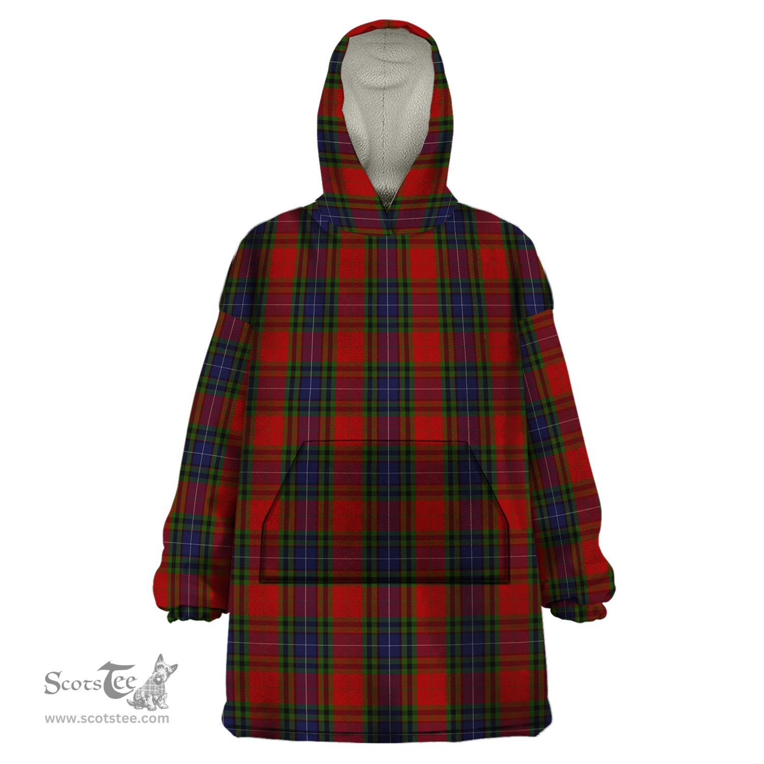 Scottish Manson Clan Tartan Snuggie Hoodie Plaid Wearable Blanket Hoodie