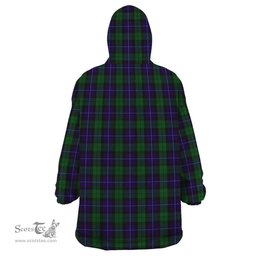 Scottish Mitchell Clan Tartan Snuggie Hoodie Plaid Wearable Blanket Hoodie