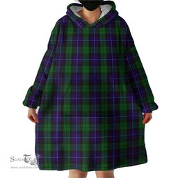 Scottish Mitchell Clan Tartan Snuggie Hoodie Plaid Wearable Blanket Hoodie
