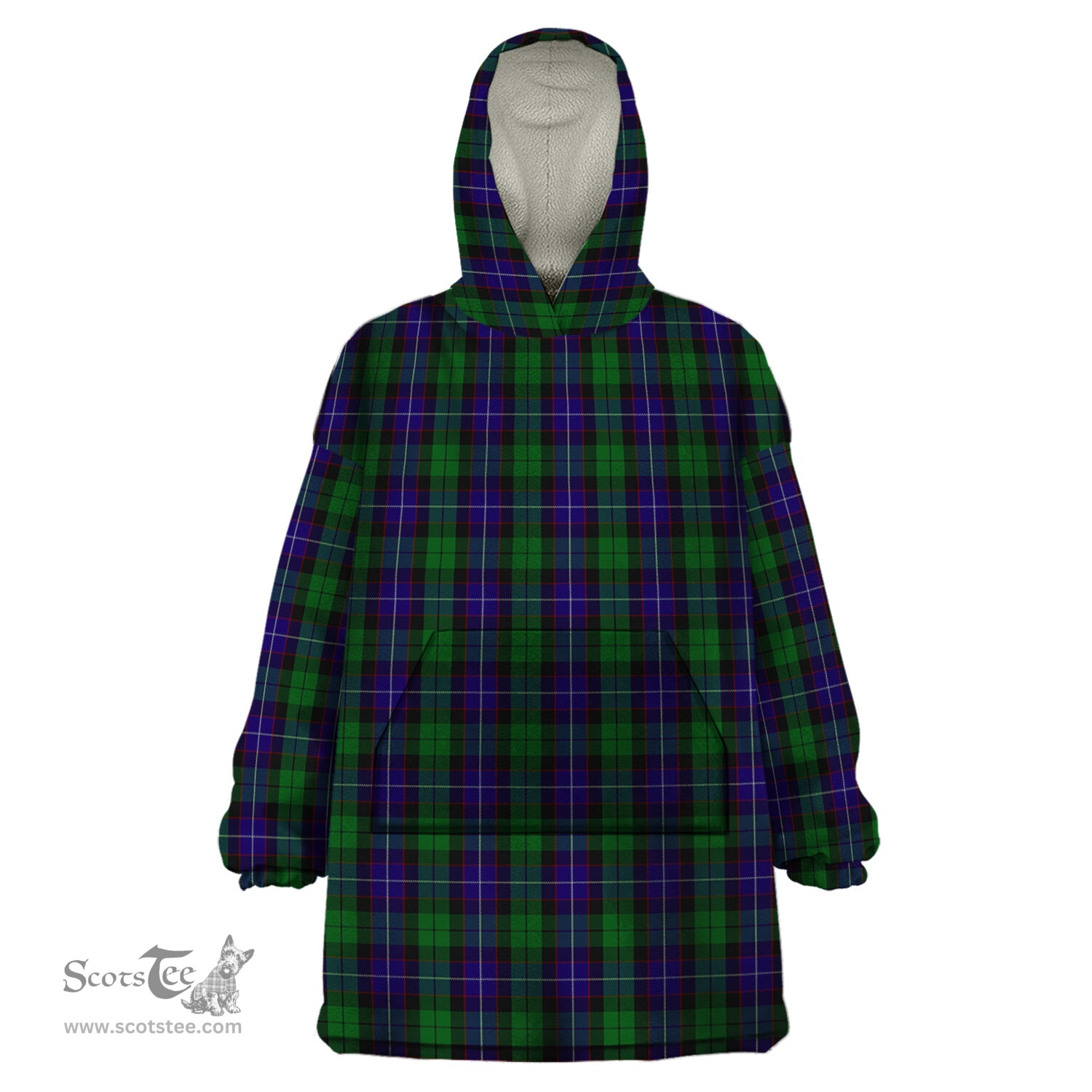 Scottish Mitchell Clan Tartan Snuggie Hoodie Plaid Wearable Blanket Hoodie