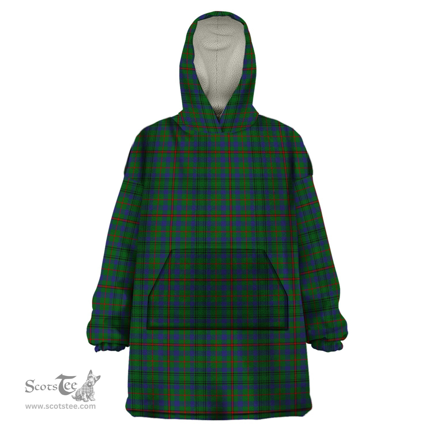 Scottish Moncrieff of Atholl Clan Tartan Snuggie Hoodie Plaid Wearable Blanket Hoodie