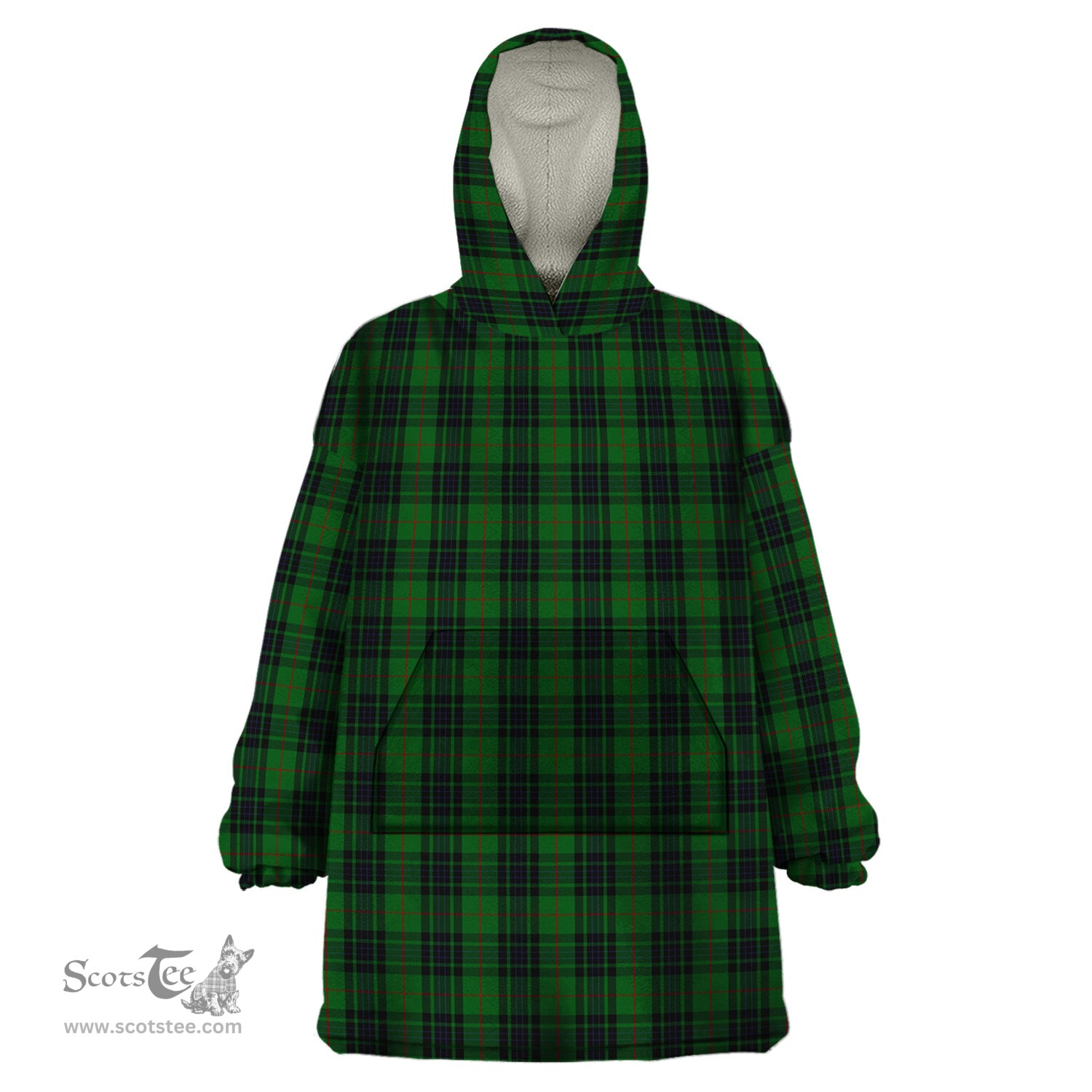 Scottish MacKinross Clan Tartan Snuggie Hoodie Plaid Wearable Blanket Hoodie