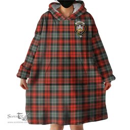 Scottish MacLachlan Weathered Clan Family Crest Tartan Snuggie Hoodie Plaid Wearable Blanket Hoodie
