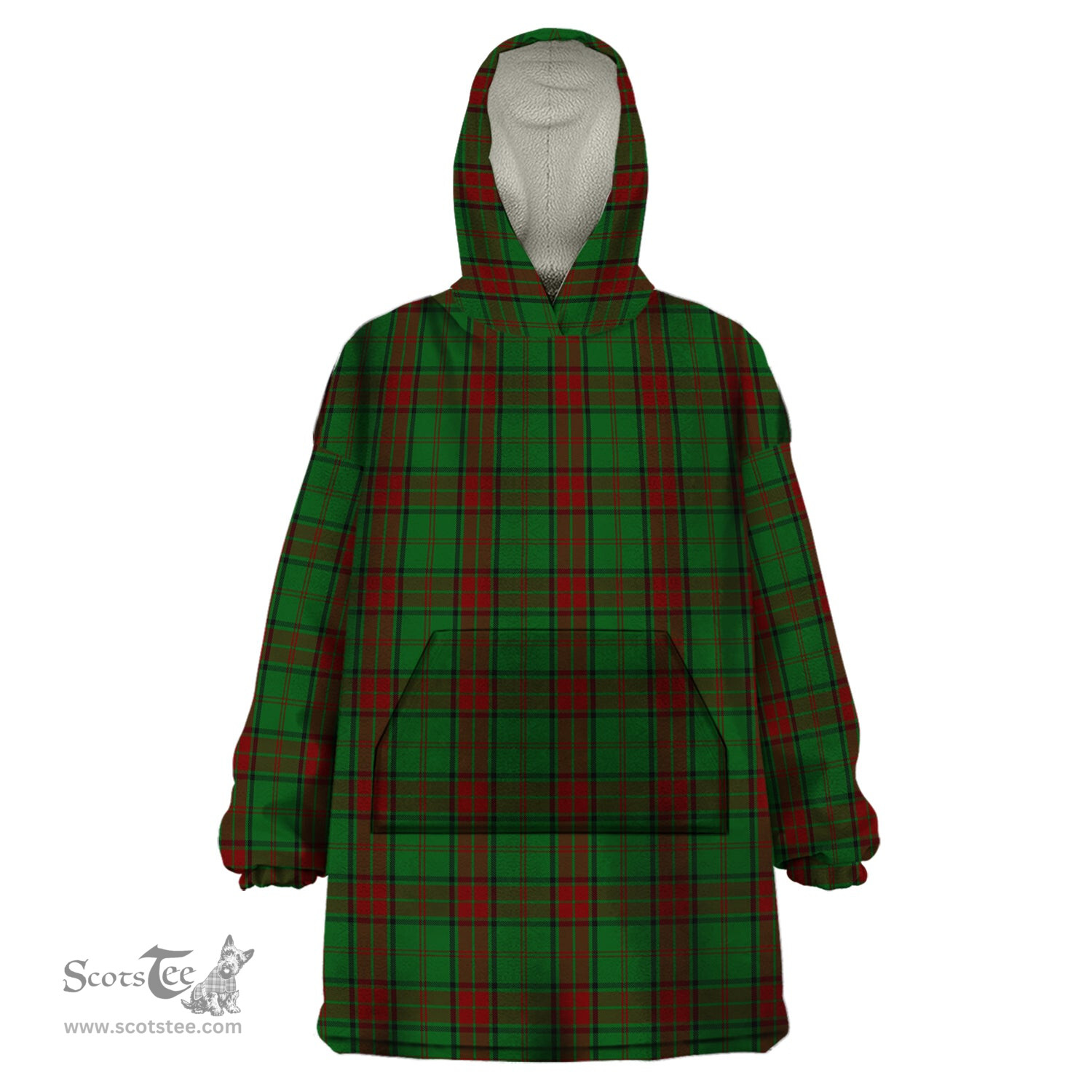 Scottish Maxwell Hunting Clan Tartan Snuggie Hoodie Plaid Wearable Blanket Hoodie