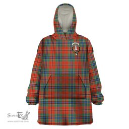 Scottish MacLean of Duart Ancient Clan Family Crest Tartan Snuggie Hoodie Plaid Wearable Blanket Hoodie