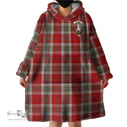 Scottish MacLean of Duart Dress Red Clan Family Crest Tartan Snuggie Hoodie Plaid Wearable Blanket Hoodie