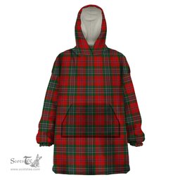 Scottish MacLean Clan Tartan Snuggie Hoodie Plaid Wearable Blanket Hoodie