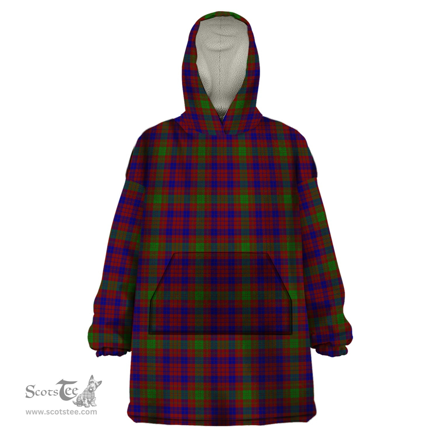 Scottish MacTier of Durris Clan Tartan Snuggie Hoodie Plaid Wearable Blanket Hoodie