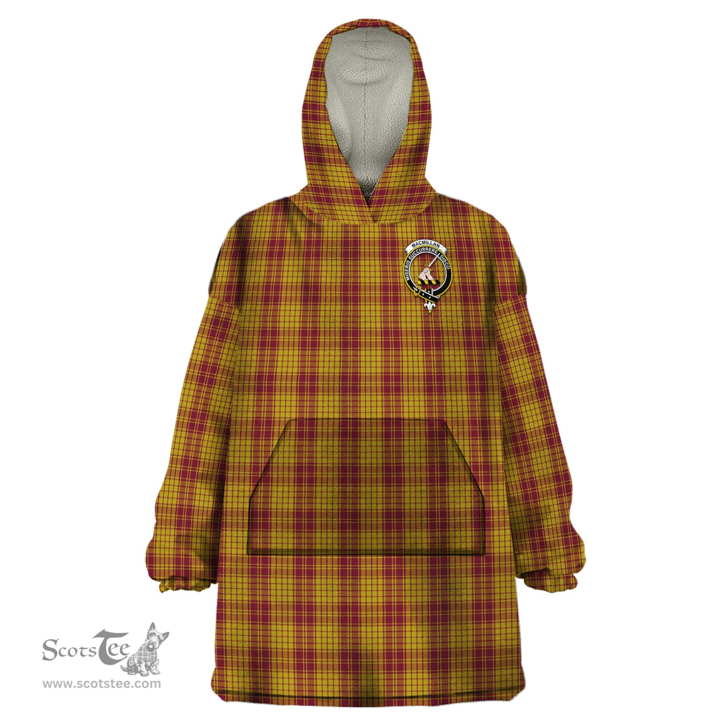 Scottish MacMillan Dress Clan Family Crest Tartan Snuggie Hoodie Plaid Wearable Blanket Hoodie