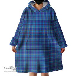 Scottish Mercer Modern Clan Tartan Snuggie Hoodie Plaid Wearable Blanket Hoodie