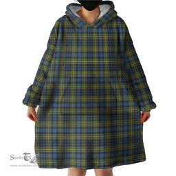 Scottish MacLellan Ancient Clan Tartan Snuggie Hoodie Plaid Wearable Blanket Hoodie