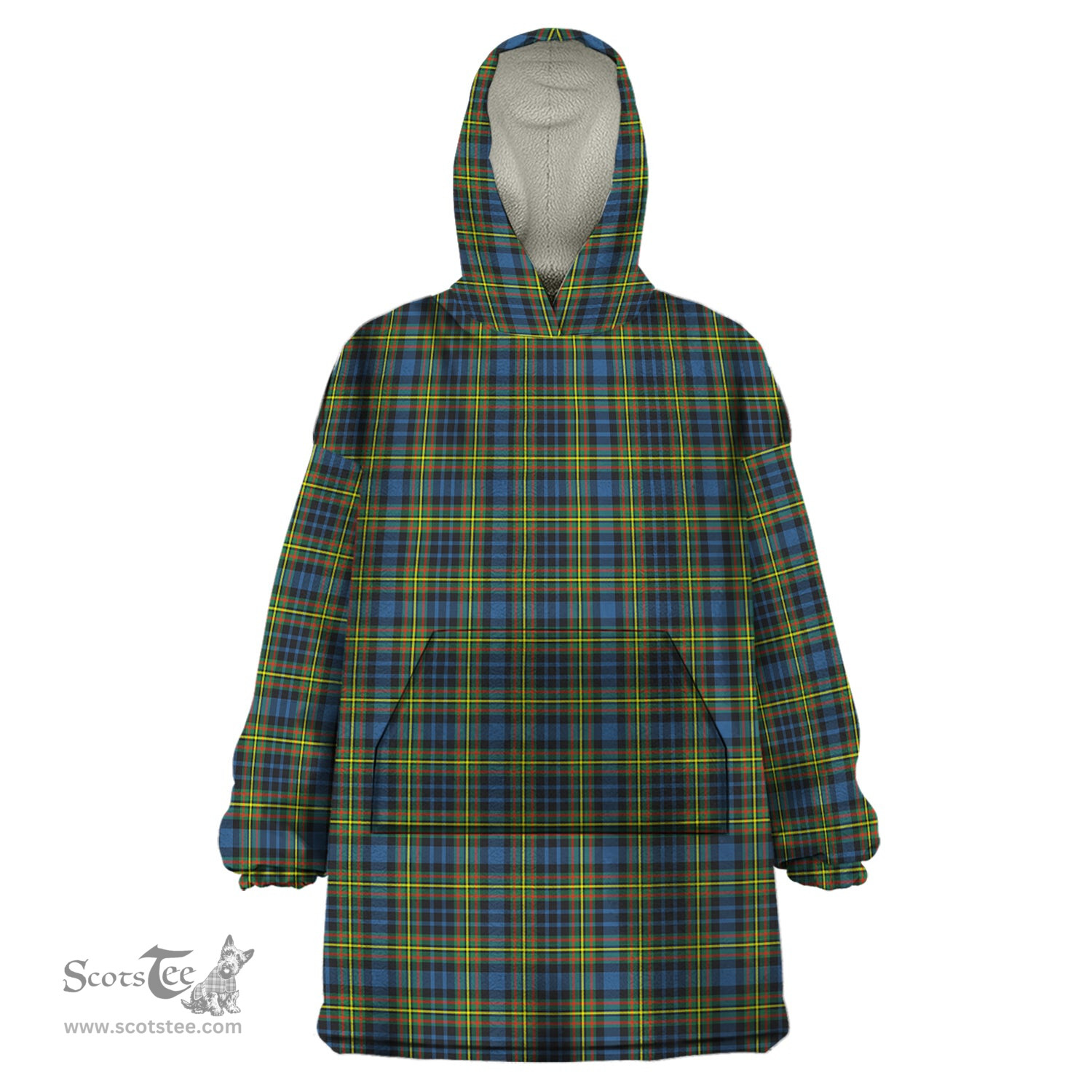 Scottish MacLellan Ancient Clan Tartan Snuggie Hoodie Plaid Wearable Blanket Hoodie