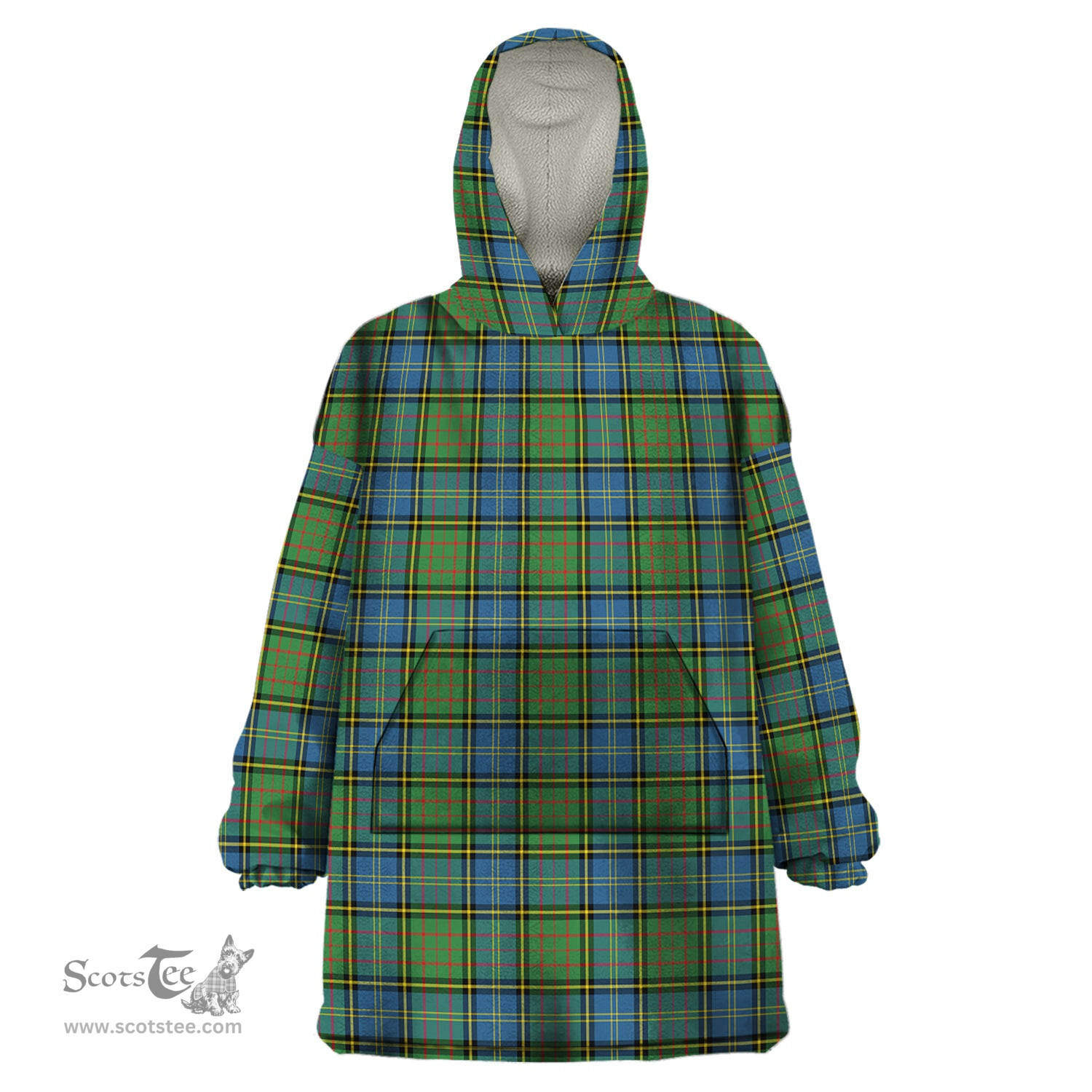 Scottish MacMillan Hunting Ancient Clan Tartan Snuggie Hoodie Plaid Wearable Blanket Hoodie