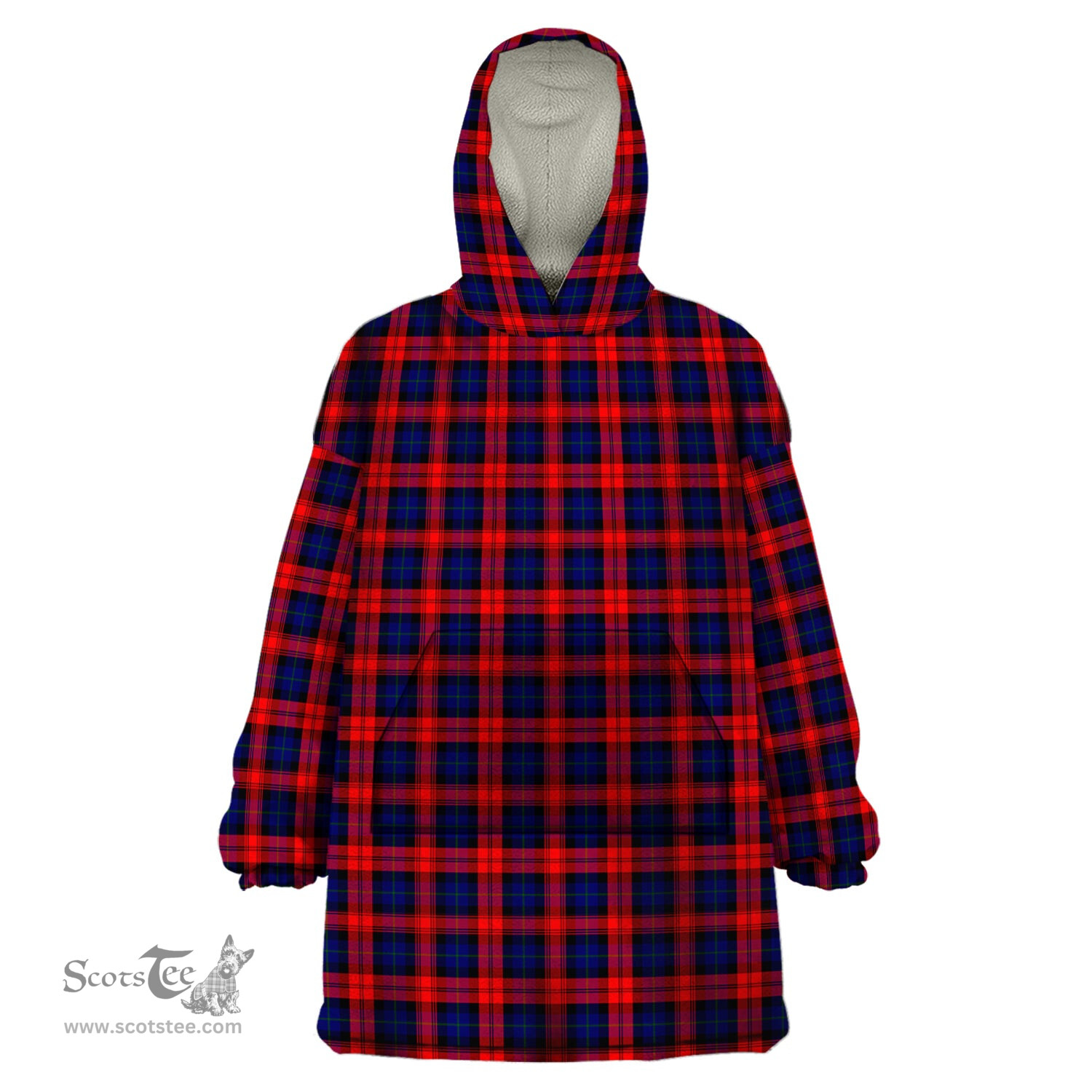 Scottish MacLachlan Modern Clan Tartan Snuggie Hoodie Plaid Wearable Blanket Hoodie