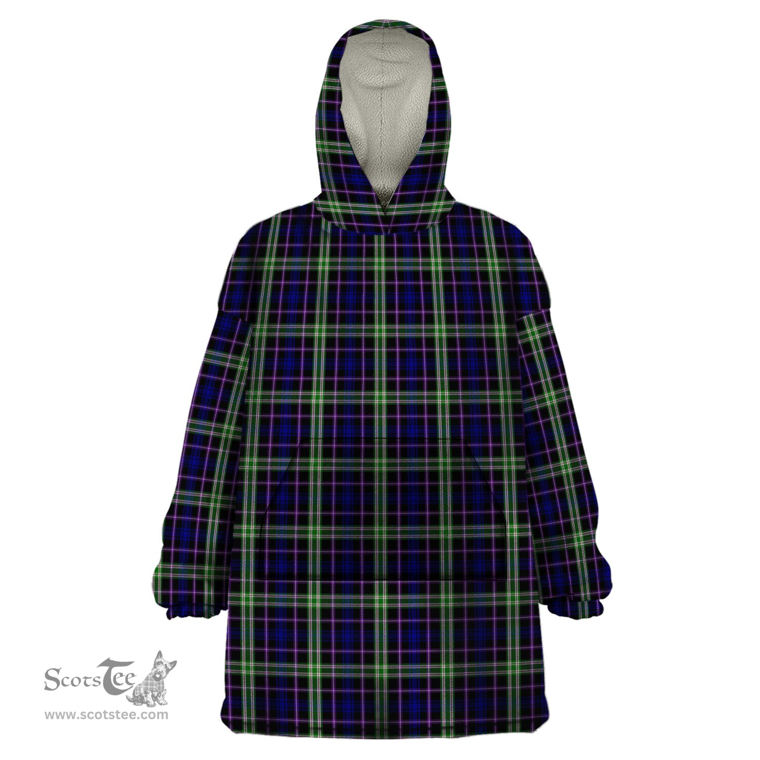 Scottish MacKusick Clan Tartan Snuggie Hoodie Plaid Wearable Blanket Hoodie